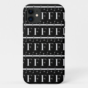 Monogram Initial Letter F iPhone 11 Case