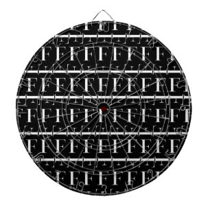 Monogram Initial Letter F Dartboard