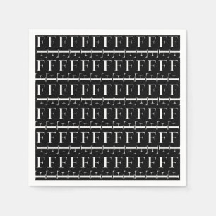 Monogram Initial Letter F Napkin
