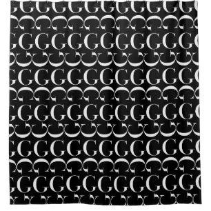 Monogram Initial Letter G, Choose Background Shower Curtain