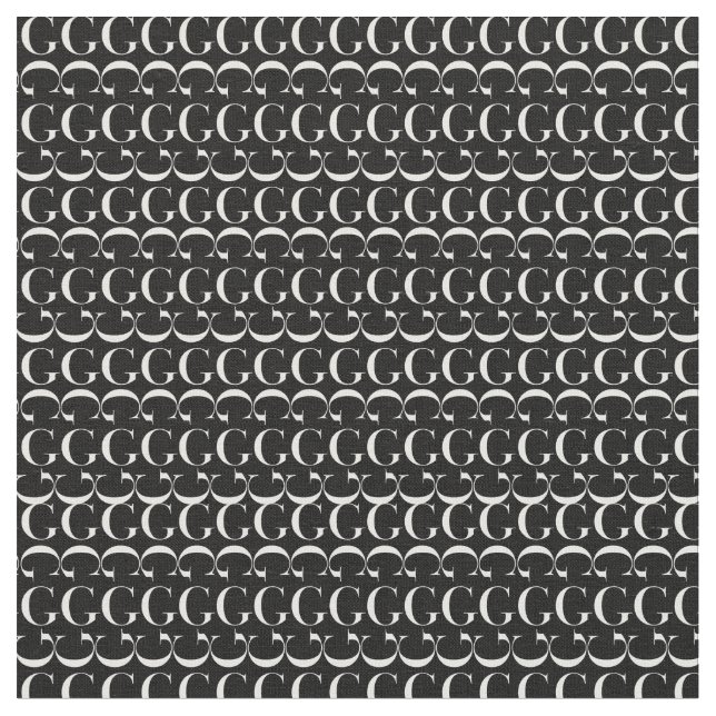 Monogram Initial Letter G Fabric (Close Up)