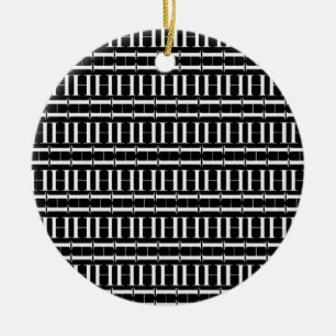 Monogram Initial Letter H Ceramic Ornament