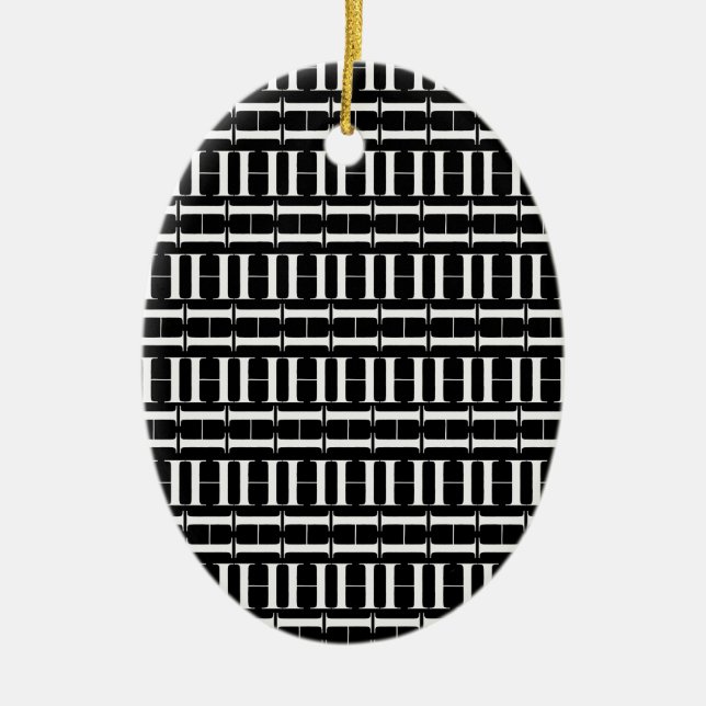 Monogram Initial Letter H Ceramic Tree Decoration (Front)