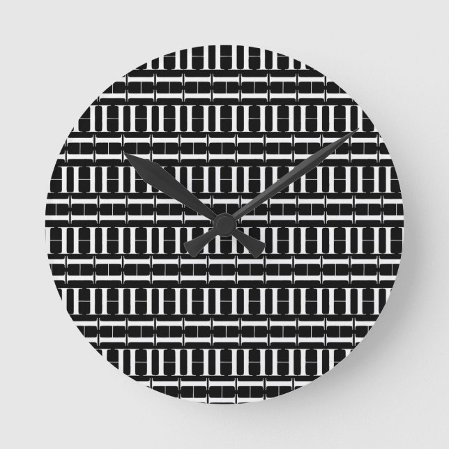 Monogram Initial Letter H, Choose Background Colou Round Clock (Front)