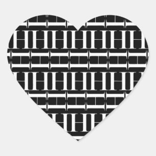 Monogram Initial Letter H Heart Sticker