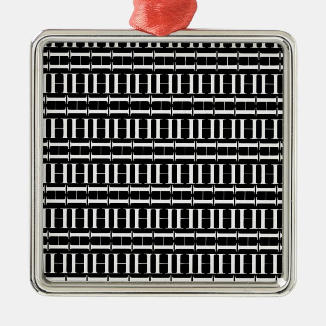 Monogram Initial Letter H Metal Tree Decoration (Front)