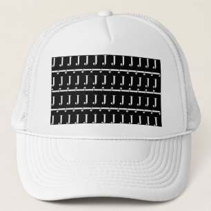 Monogram Initial Letter J, Choose Background Trucker Hat