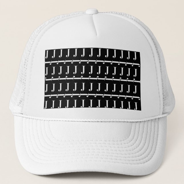 Monogram Initial Letter J, Choose Background Trucker Hat (Front)