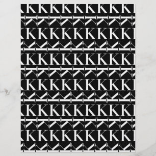 Monogram Initial Letter K