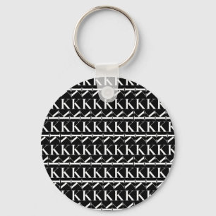 Monogram Initial Letter K, Choose Background Key Ring