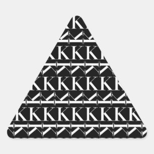 Monogram Initial Letter K, Choose Background Triangle Sticker