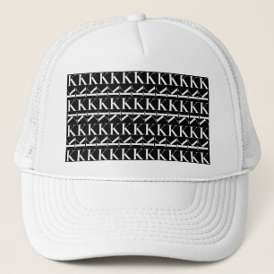 Monogram Initial Letter K, Choose Background Trucker Hat