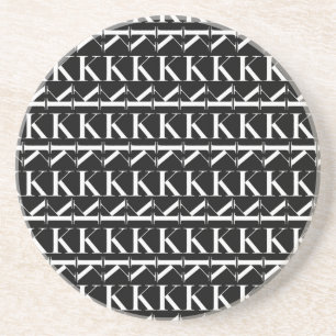 Monogram Initial Letter K Coaster