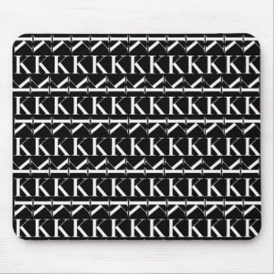 Monogram Initial Letter K Mouse Pad
