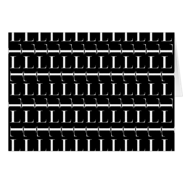 Monogram Initial Letter L (Front Horizontal)