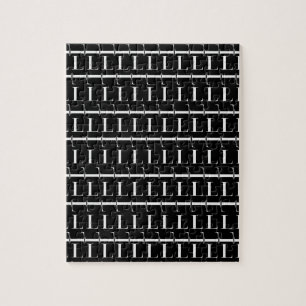 Monogram Initial Letter L Jigsaw Puzzle