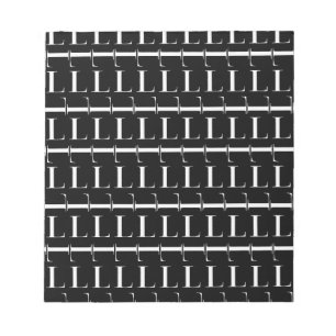Monogram Initial Letter L Notepad