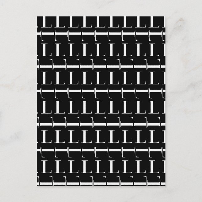 Monogram Initial Letter L Postcard (Front)