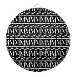 Monogram Initial Letter M Dartboard