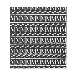 Monogram Initial Letter M Notepad