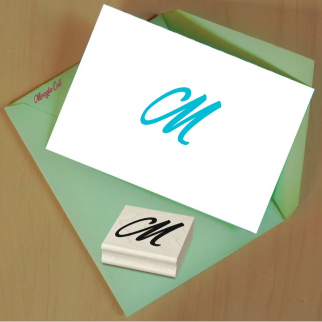 Monogram Initial Letter M Rubber Stamp (Creator Uploaded)