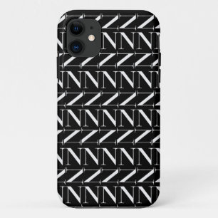 Monogram Initial Letter N iPhone 11 Case