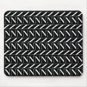 Monogram Initial Letter N, Choose Background Mouse Pad