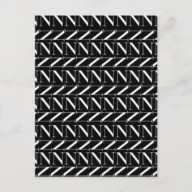 Monogram Initial Letter N Postcard (Front)