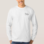 Monogram Initial Letter Name Template Men's White T-Shirt<br><div class="desc">Monogram Initial Letter Name Template Men's White Elegant Trendy Basic Long Sleeve T-Shirt.</div>