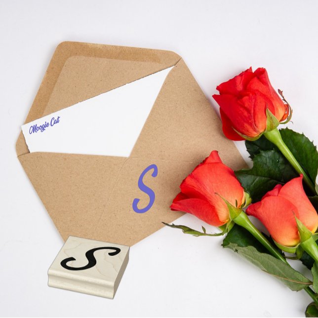 Monogram Initial Letter S Rubber Stamp (Creator Uploaded)