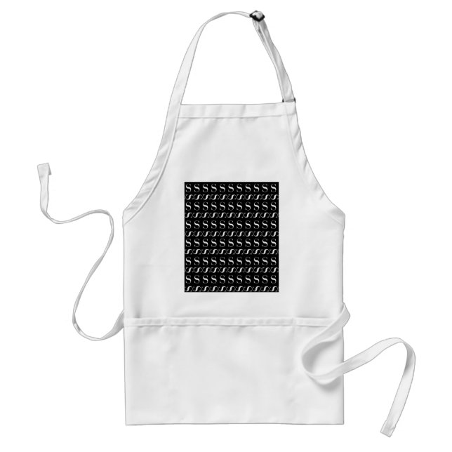 Monogram Initial Letter S Standard Apron (Front)