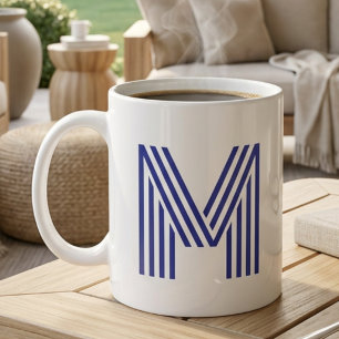 Monogram Initial Letter Simple Minimal Modern Coffee Mug