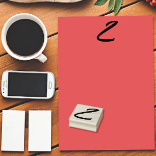 Monogram Initial Letter Z Rubber Stamp