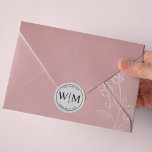Monogram Initial Letters For Save The Date Classic Round Sticker<br><div class="desc">Personalise This beautiful Monogram template features initial letters with a customisable texts, to keep your friends and family up to date about your upcoming special day. Add your your full details, All text style, colours, sizes can be modified to fit your needs. If you need help or matching items, please...</div>