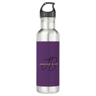 Monogram Initial Letters Indigo Minimalist Modern 710 Ml Water Bottle