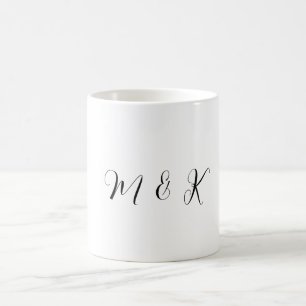 Monogram Initial Letters Wedding Gift Party Favour Coffee Mug