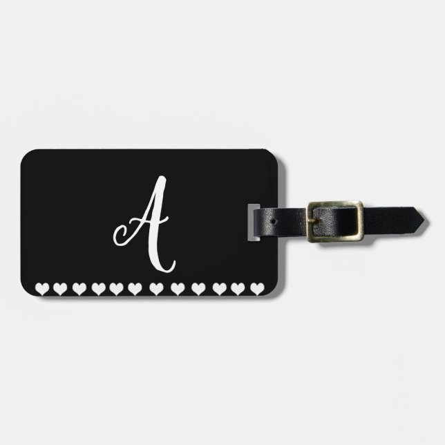Monogram Initial Luggage Tag (Front Horizontal)