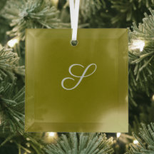 Monogram initial minimalist sage green