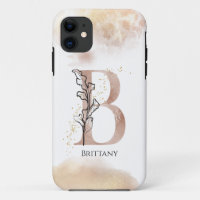Monogram Initial Modern Letter B Boho Personalised