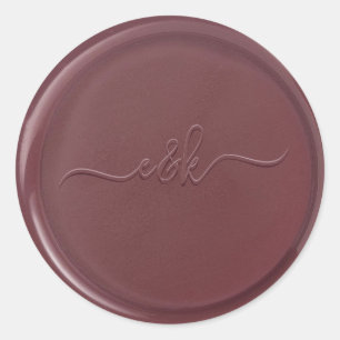 Monogram Initial Mulberry Wax Seal Sticker
