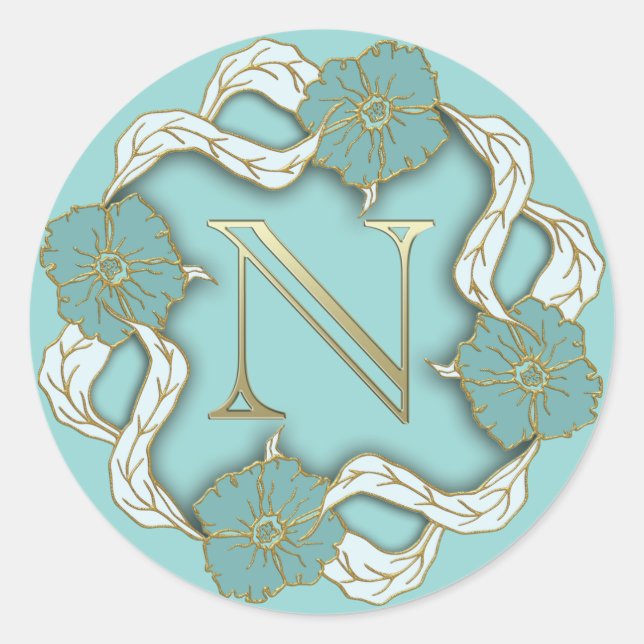 monogram initial N stickers (Front)