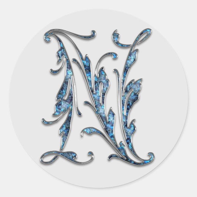 monogram initial N stickers (Front)