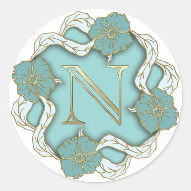 monogram initial N stickers (Front)