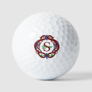 Monogram Initial Name Celtic Design Personalised Golf Balls