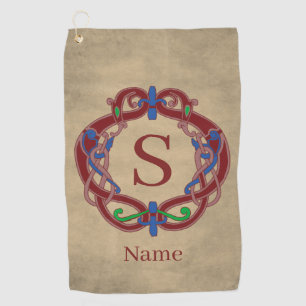 Monogram Initial Name Celtic Design Personalised Golf Towel