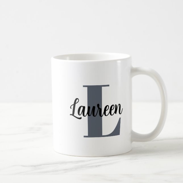 Monogram Initial Name Coffee Mug (Right)