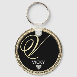 Monogram Initial Name Keychain