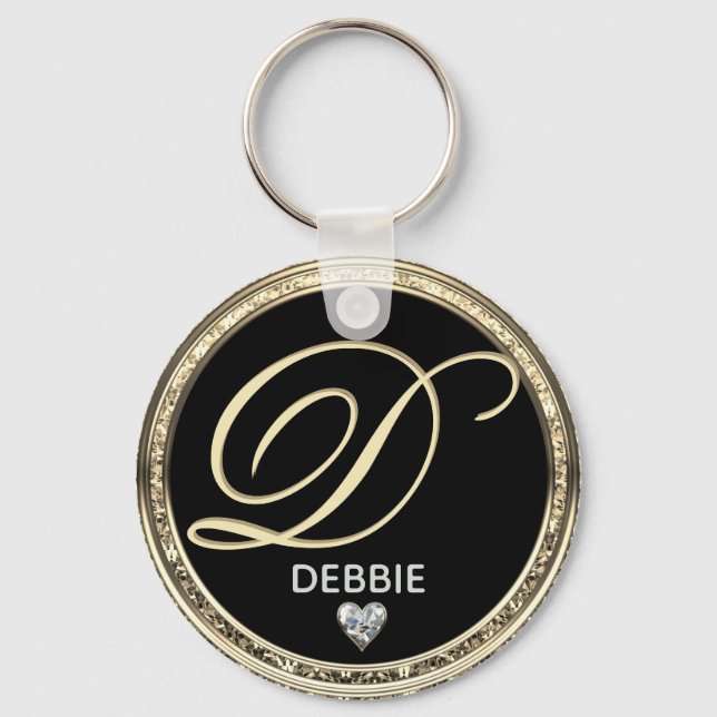 Monogram Initial Name Keychain (Front)