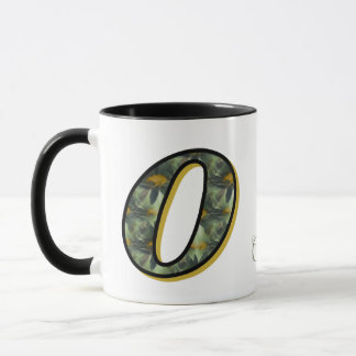 Monogram Initial O Daisies Floral Art Personalized Mug