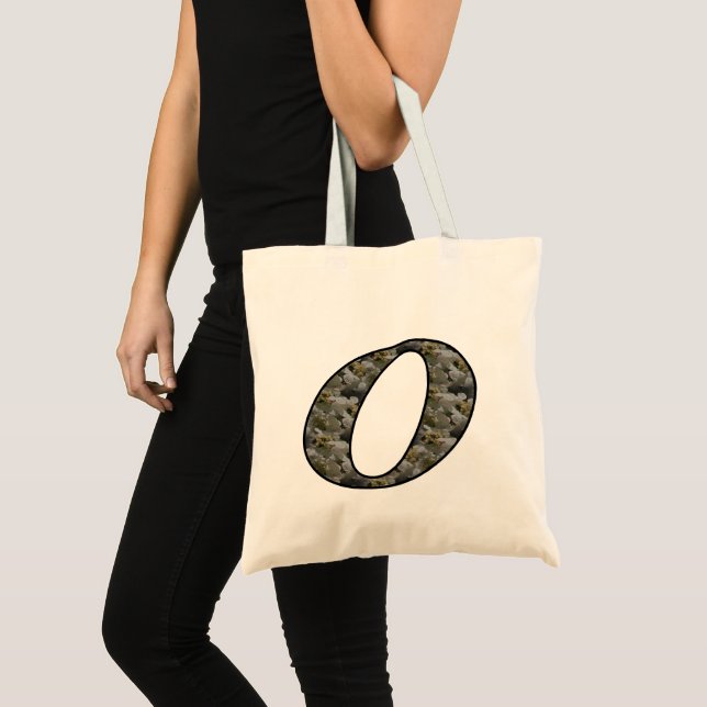 Monogram Initial O Hydrangea Flowers Tote Bag (Front (Product))